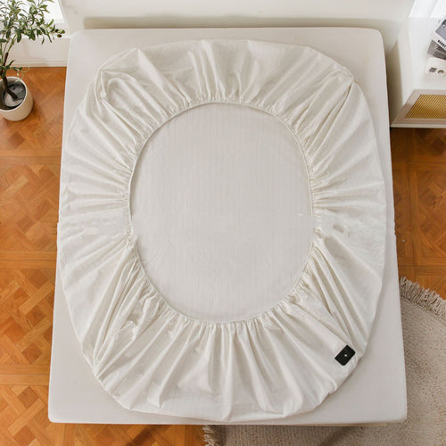 Grounded Cotton-Silver Blend Fitted Bed Sheets